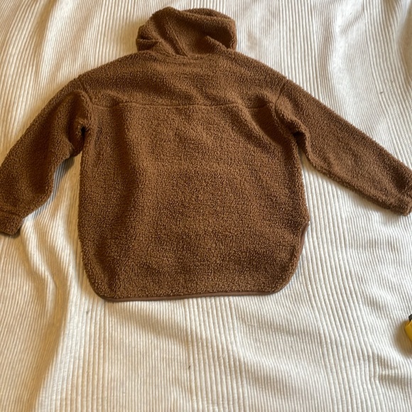 Cozy Teddy Sherpa Half-Zip Tunic Hoodie - Picture 2 of 3